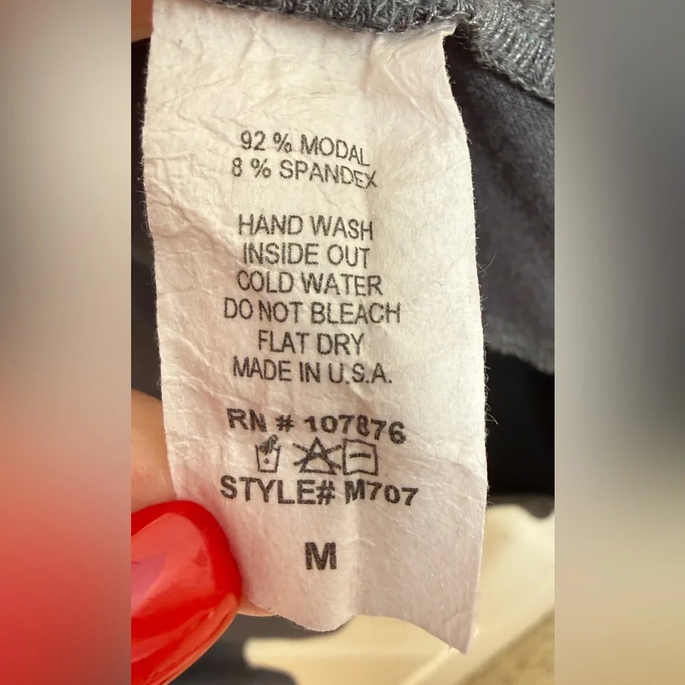 Comfy USA Grey Open Front Knit Cardigan With Contrasting Black Trim Medium - Picture 6 of 6